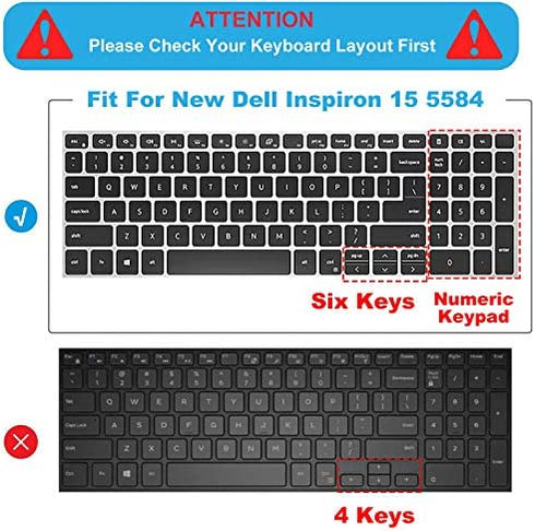 Keyboard Cover for Dell Inspiron 17 7000 7706 7790 7791 7500 7501 7506 7590 7591, Inspiron 15 3000 5000 3501 3505 3502 5501 5502 5505 5508 5509 5584 5593 5593 5598, Dell G15 5510 5511 5515 Gaming